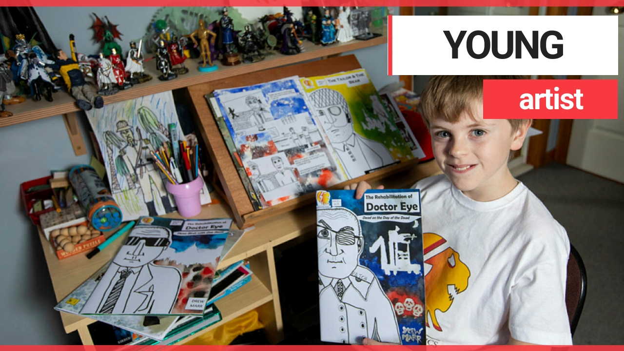 Ten-year-old comic book fan sells his creations around the world