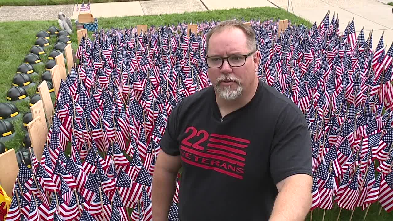 Local patriots commemorate 9/11 with thousands of flags representing attack victims