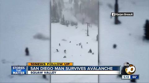 Avalanche survivor thanks rescuers