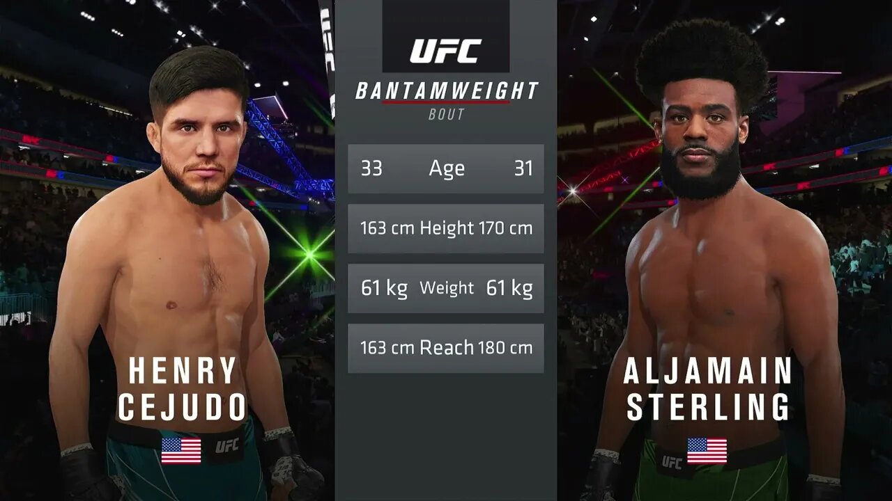 Henry Cejudo Vs Aljamain Sterling UFC4 CPU VS CPU