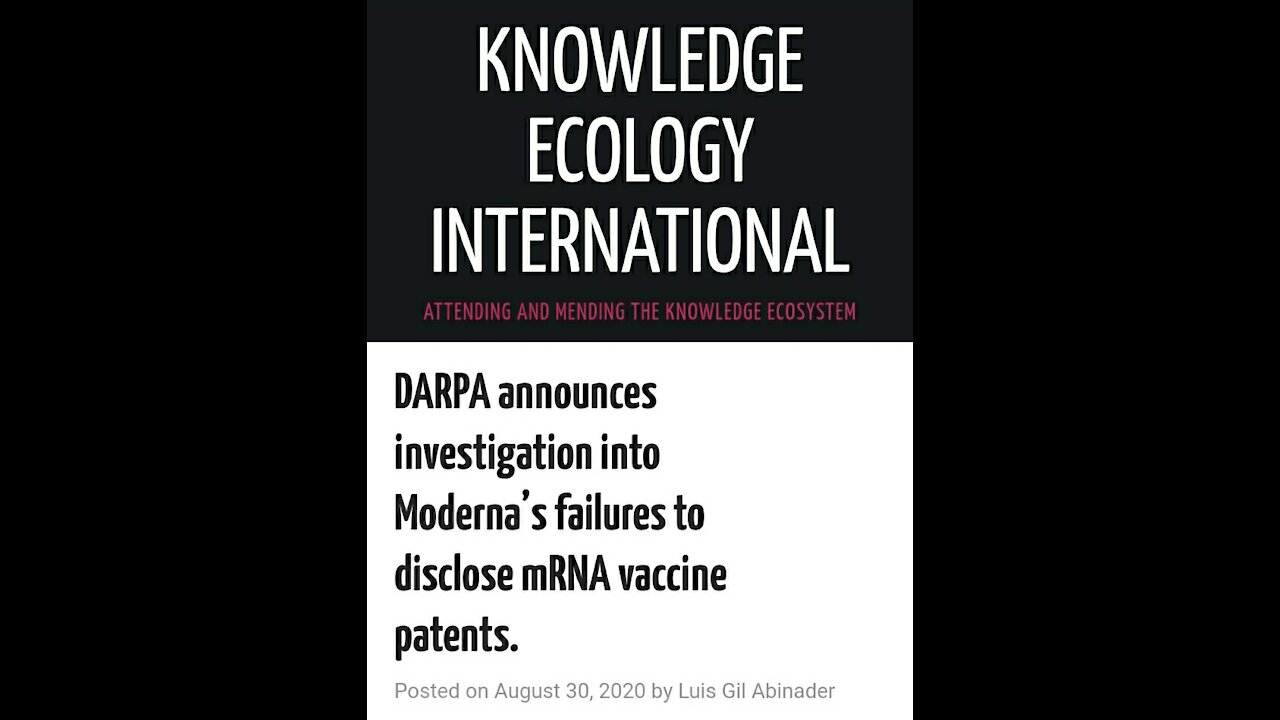 DARPAs investigation into moderna