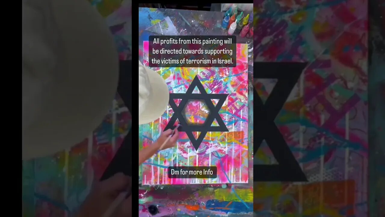 Profits from this painting will be donated #israel