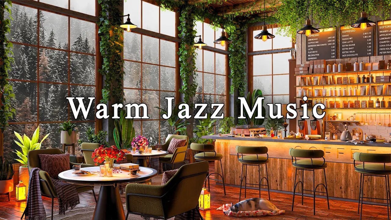 Cozy Coffee Shop Ambience & Smooth Jazz Music to Study, Work ☕ Relaxing Jazz Instrumental Music