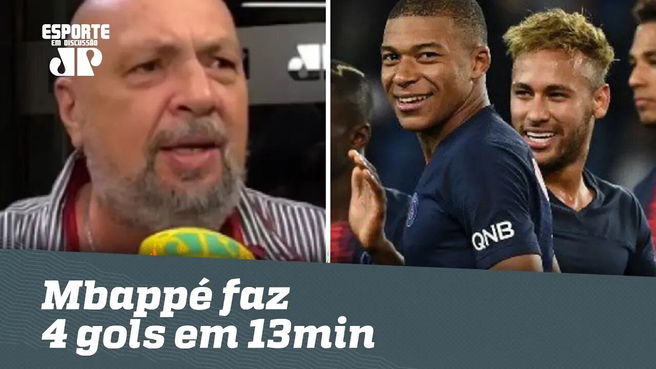 MBAPPÉ faz 4 gols em 13min, e NEYMAR ouve: "coadjuvante!"