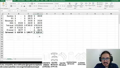 Eng Assalariado vs Abrir empresa vs Autonomo Eng Estrutural