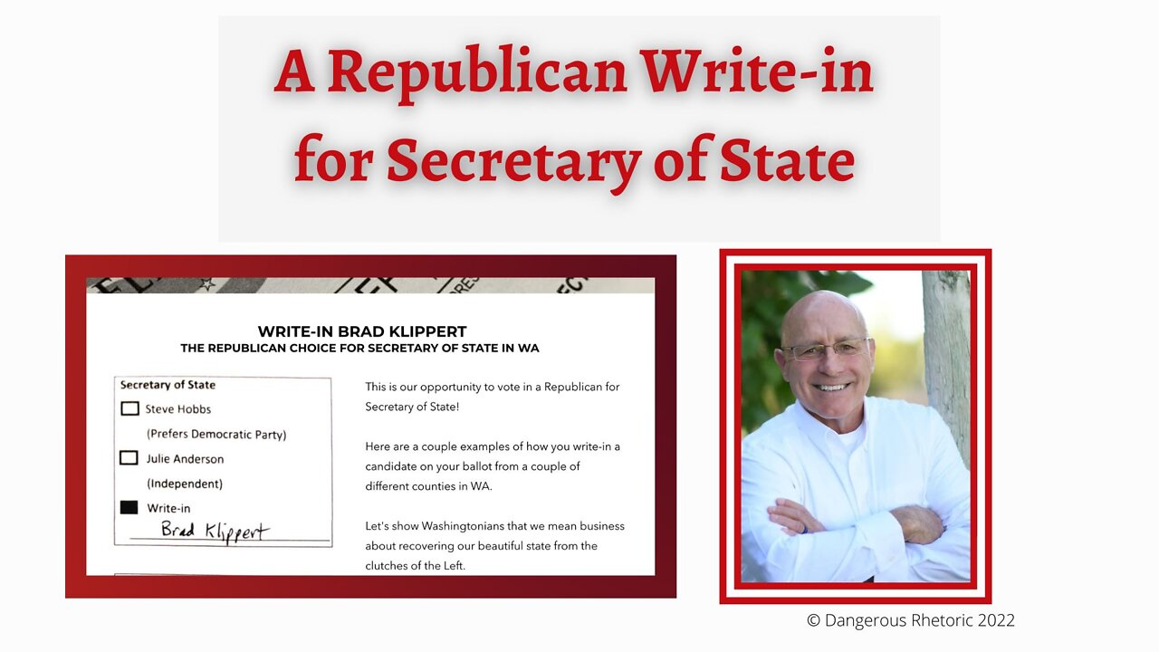 A Republican Write-In for Secretary of State