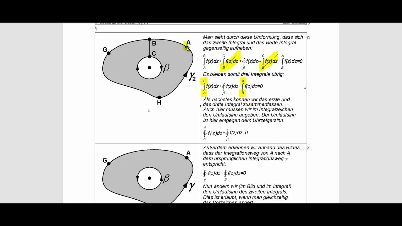 Komplexe Integralrechnung ►Theorie ► Ersatzintegrale um Singularitäten