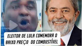 Eleitor do presidente Lula comemora o baixo preço do diesel e gasolina