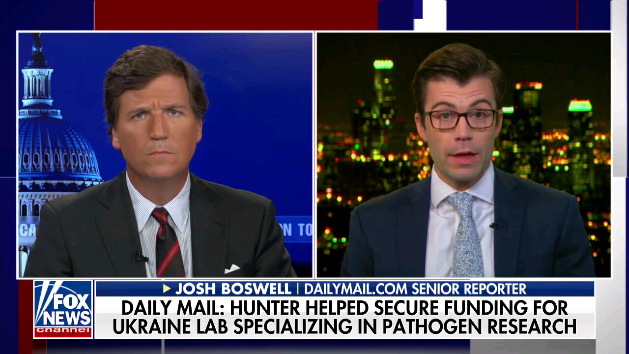 Tucker Carlson, Josh Boswell & Chuck Holton discuss bio-labs & bio-weapons labs in Ukraine.