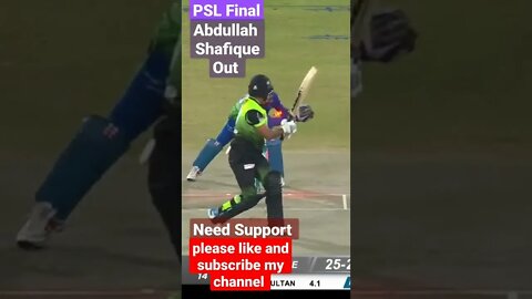 Psl Final | Abdullah Shafique out|Abdullah shafique vs Asif Afridi|Lahore Qalandar vs Multan Sultan