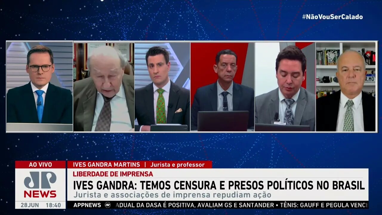 “Democracia só se faz com debate e diálogo”, afirma Ives Gandra sobre liberdade de imprensa