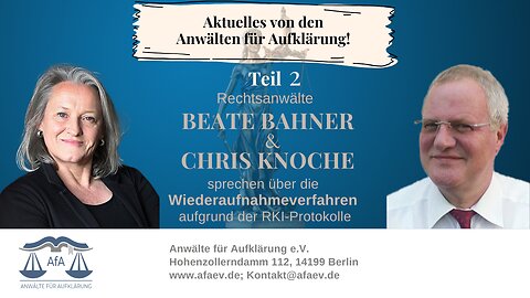 🔷 Aktuelles von den Anwälten für Aufklärung mit AfA-TV! 🔷 Teil 2