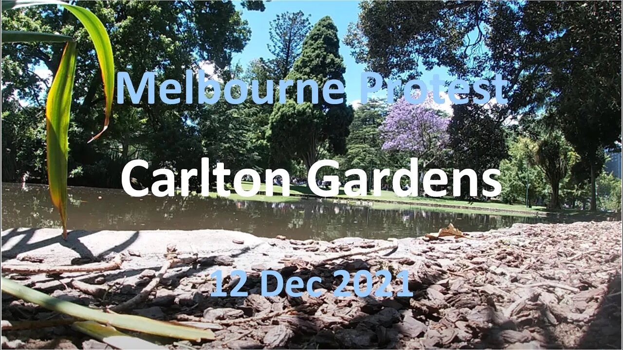12 Dec 2021 - Melbourne Protest 03: West Lake at Carlton Gardens