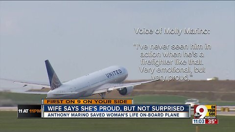 Wife proud but not surprised after husband's midflight heroics