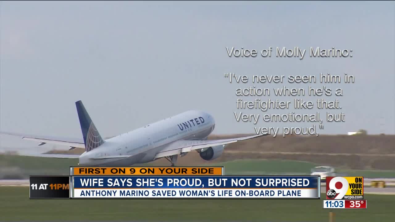 Wife proud but not surprised after husband's midflight heroics