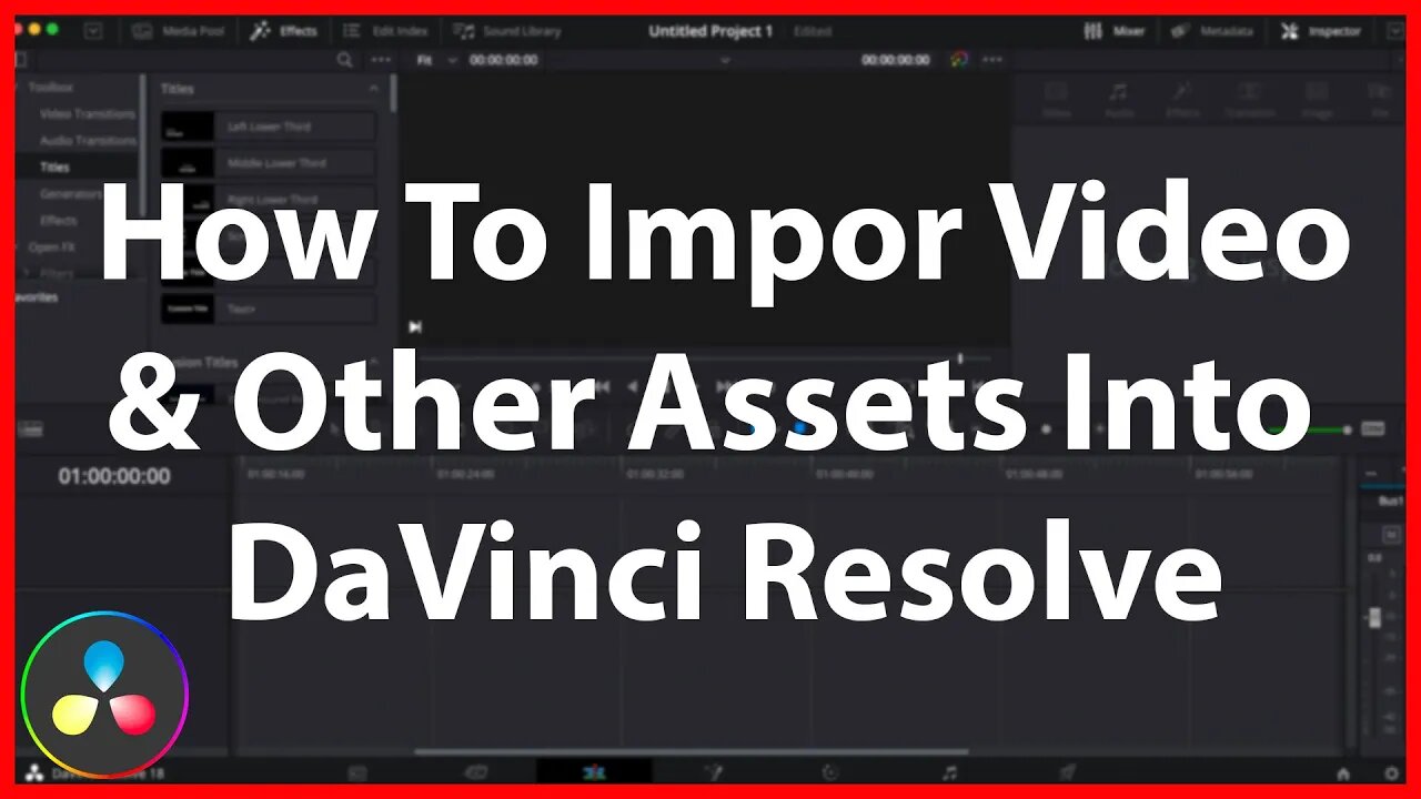 Getting Started With DaVinci Resolve - Importing Video