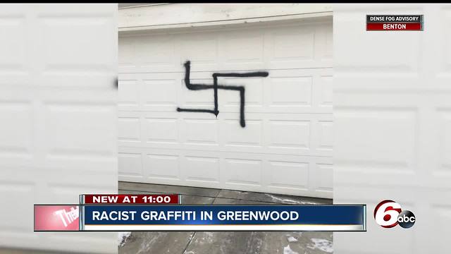 Vandals paint swastika, male genitalia on Greenwood homes