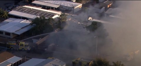 Mobile home fire out near Boulder Station