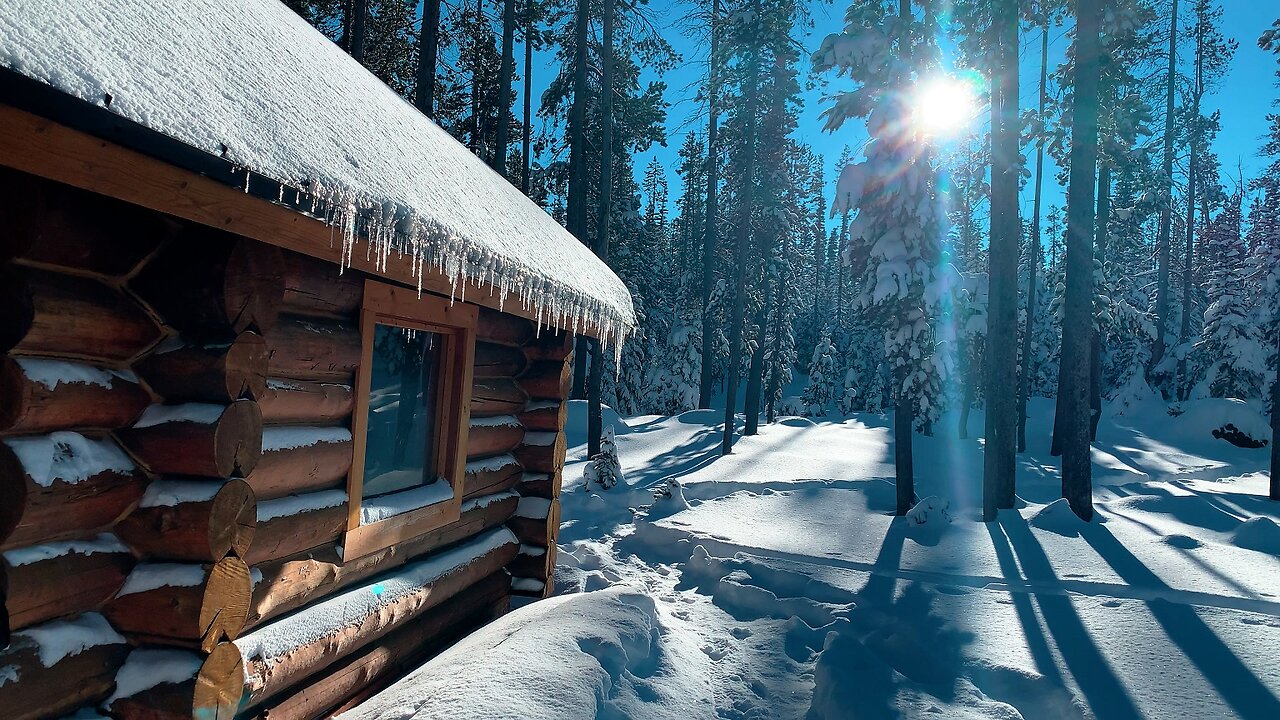 WINTER SNOW HIKING in 4K to RUSTIC Swampy Log Cabin Shelter! | Sno-Park | Deschutes | Central Oregon