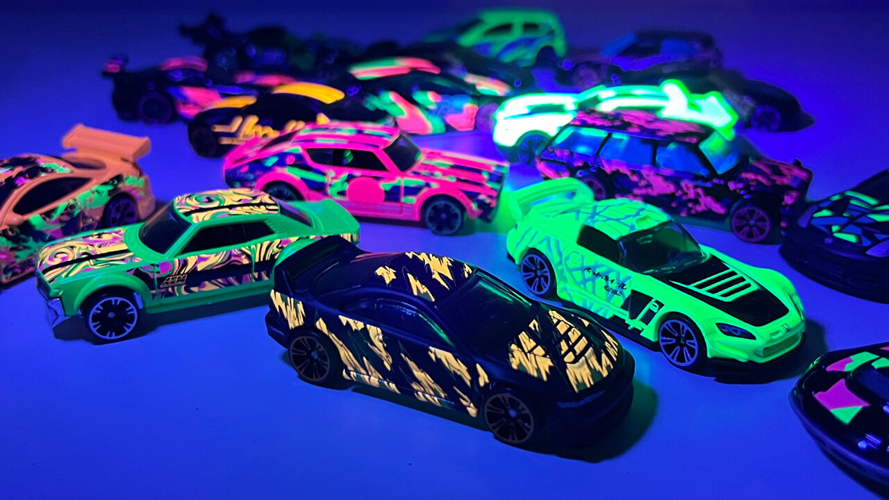 2024 Hot Wheels Neon Speeders Wave 1 - unique cars that glow under blacklight!