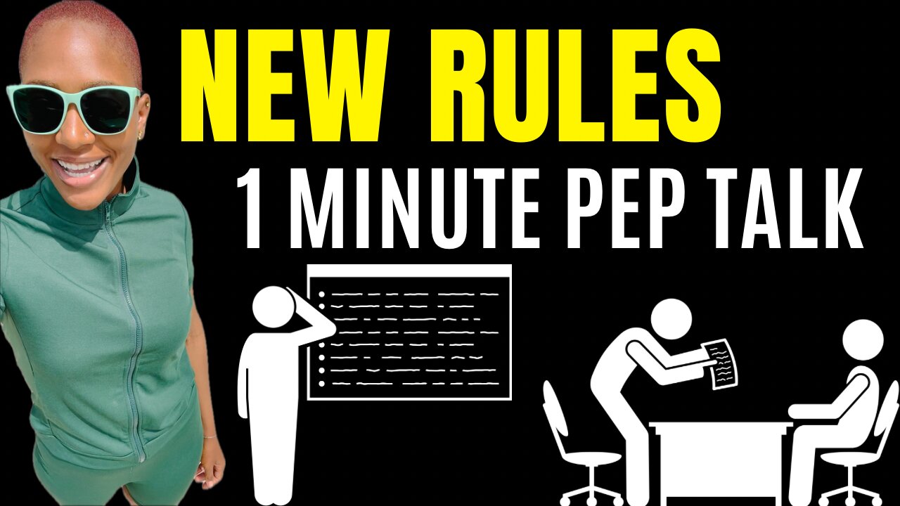 Is it time for new rules? (1 minute motivational speech)