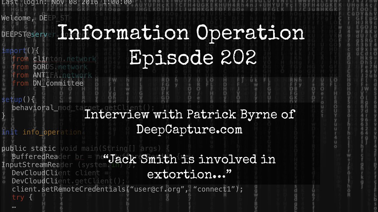 Patrick Byrne Reveals Alleged Trump Prosecutor Jack Smith Extortion Racket 12/10/23