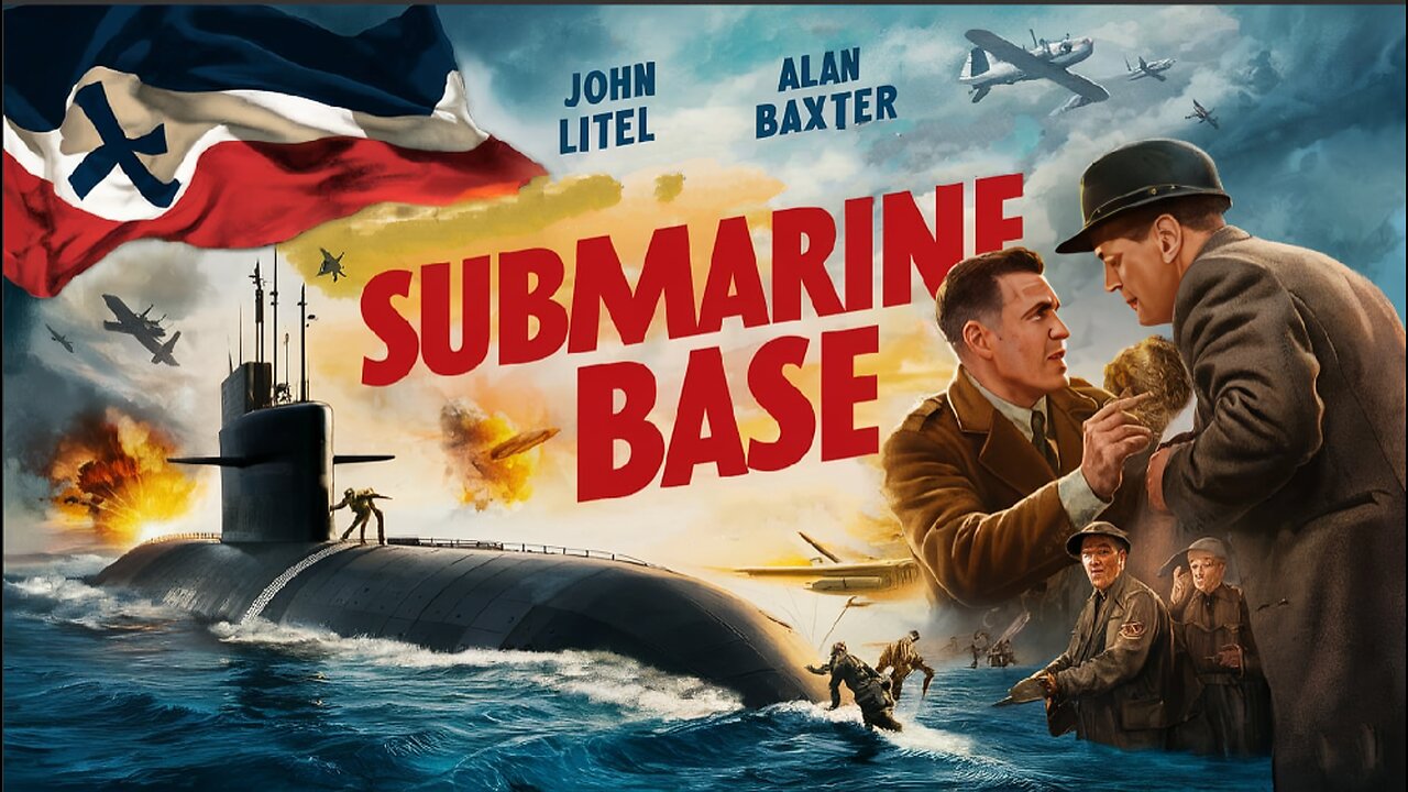 SUBMARINE BASE (1943) John Litel, Alan Baxter & Eric Blore | Drama | B&W | Timeless Film