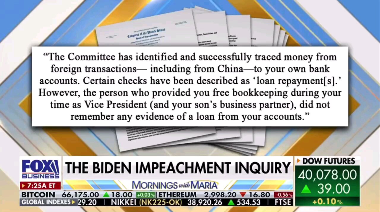 The Biden Impeachment Inquiry from JGM's Prophecy Fulfilled (See Description Box)