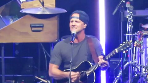 MercyMe concert - lead singer Andrew Ripp, "Jericho" man, sings "Rejoice". Greenville, SC 11.18.22