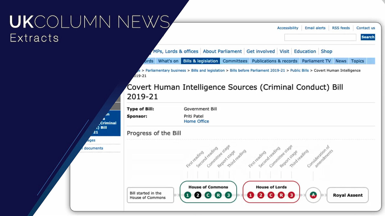 MI5 And The Covert Human Intelligence Sources (Criminal Conduct) Act - UK Column News