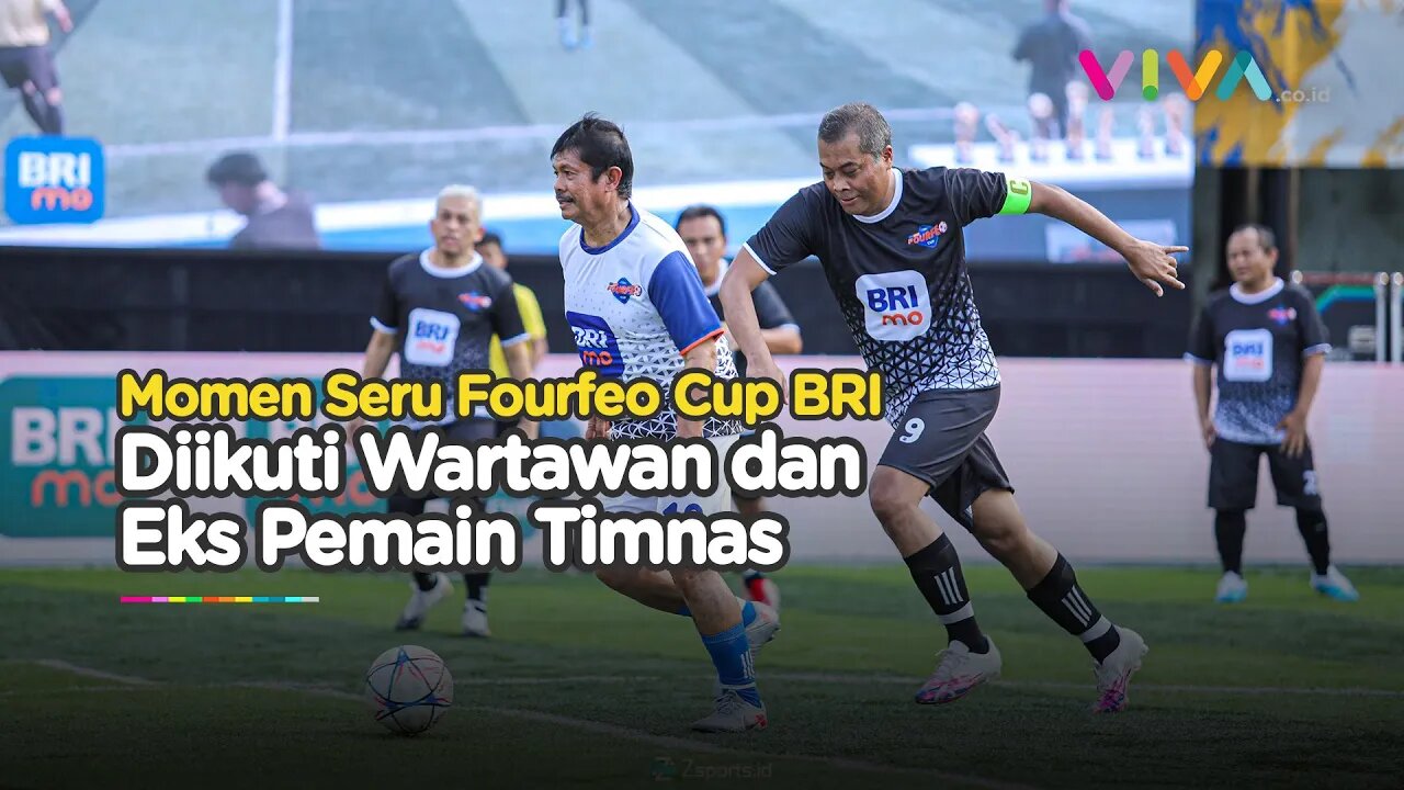 Keseruan Pemred Media dan Eks Pemain Timnas Merumput di Acara Fourfeo Cup BRI