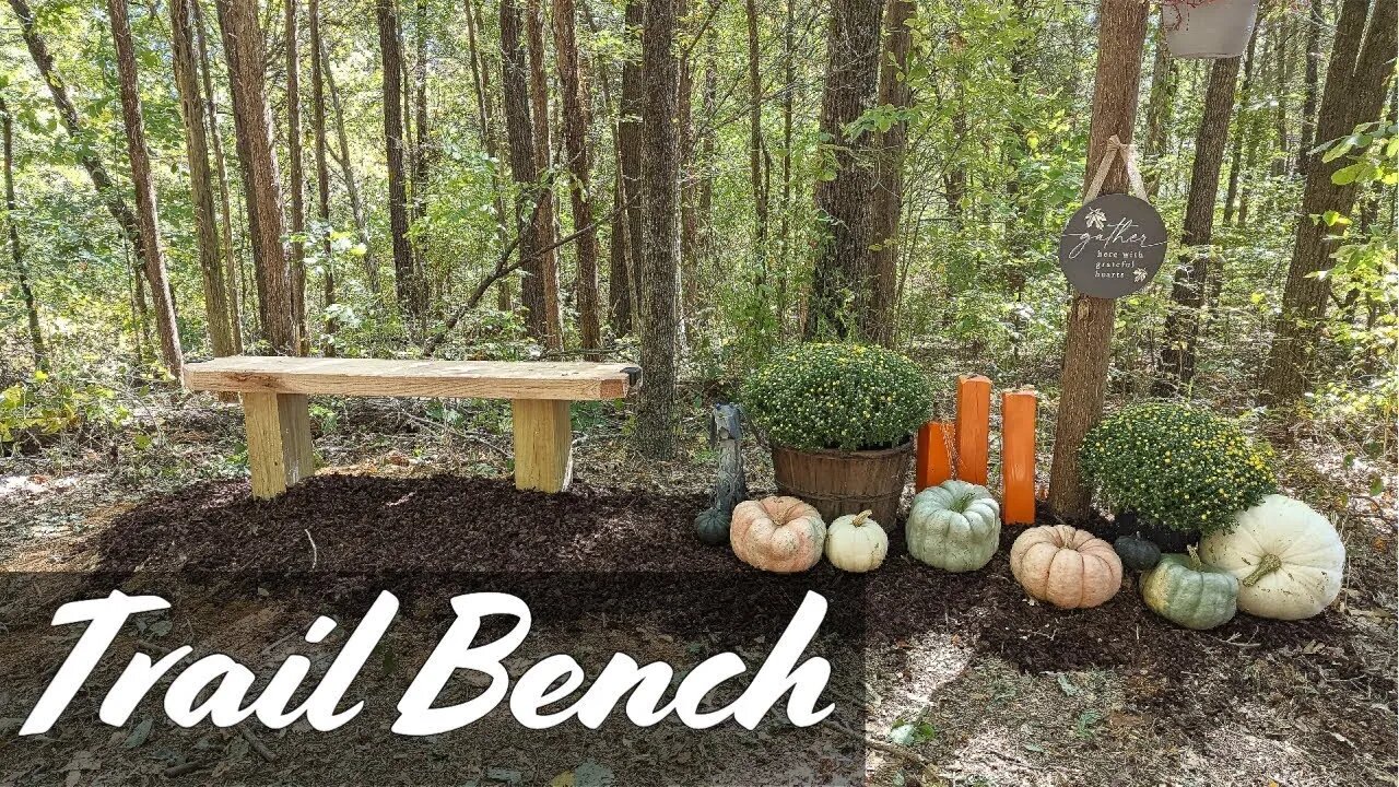 Never Seen a Trail Bench Built Like this! No Concrete Needed