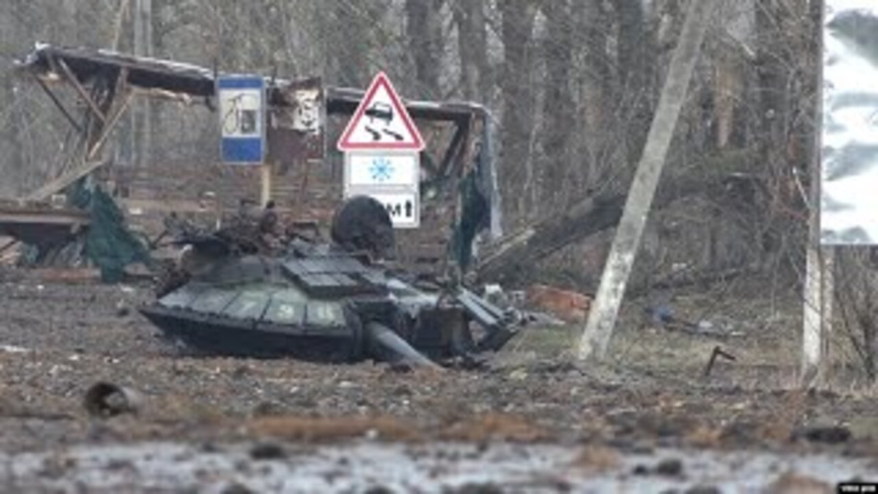 Ruined Streets Of Kharkiv Become Front Line Between Ukrainian, Russian Forces