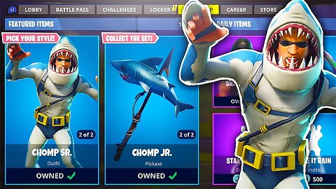 *NEW* FREE "Chomp Sr + Chomp Jr" SKINS in Fortnite SEASON 5 SKINS GAMEPLAY (Fortnite Battle Royale)