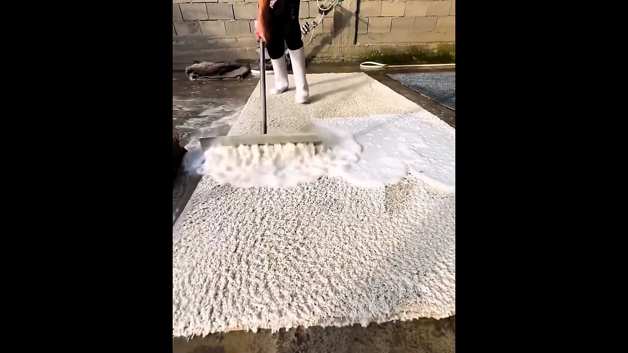 Satisfying rug squeegeeing! 😍✨