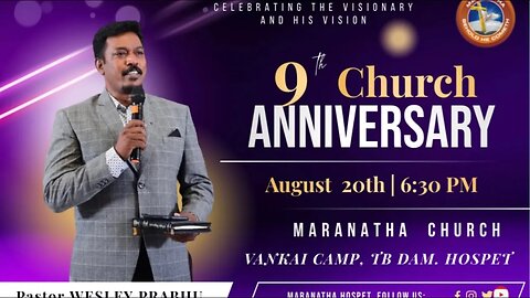 Tamil Church 9th Anniversary T B Dam