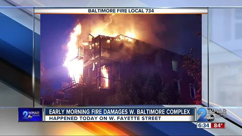 Early Morning Fire Damages W. Baltimore Complex