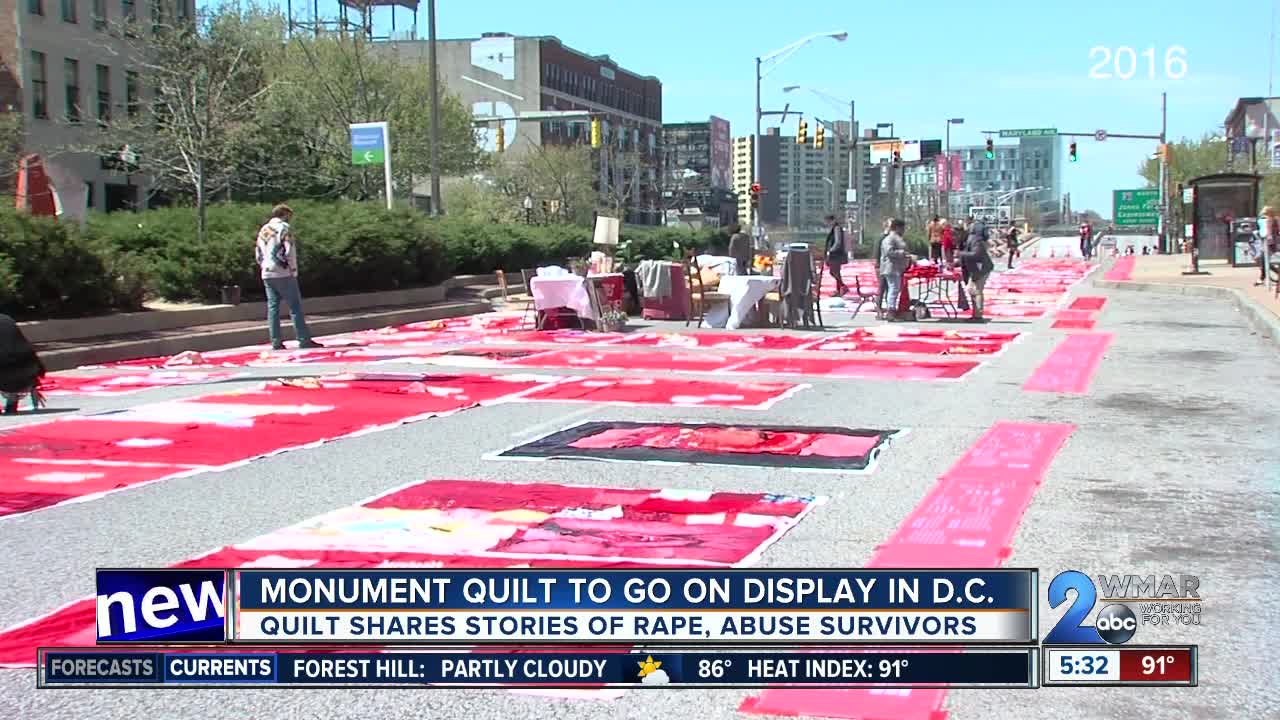 Monument Quilt representing rape and abuse survivors to go on display in D.C. May 31-June 2