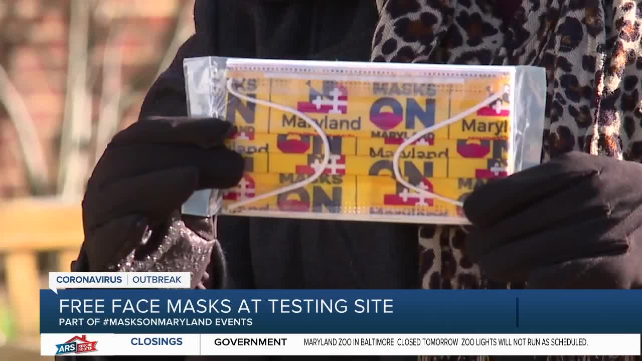 Thousands of free masks handed out at Annapolis testing site