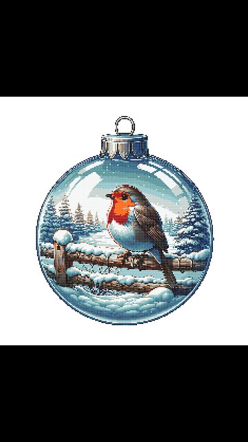 CHRISTMAS ROBIN Cross Stitch Pattern by Welovit Cross Stitch | welovit.net | #welovit #crossstitch