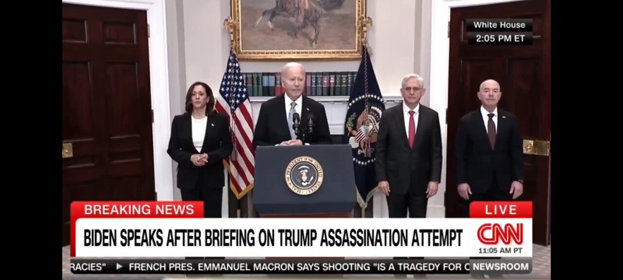 Biden after briefing on Trump assassination attempt...