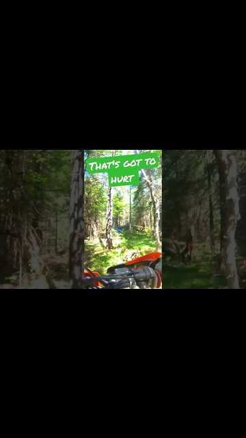 Going over the bars 😱 #dirtbike #crash #wipeout #motocross