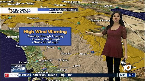 10News Pinpoint Weather for Sun. Jan. 5, 2020