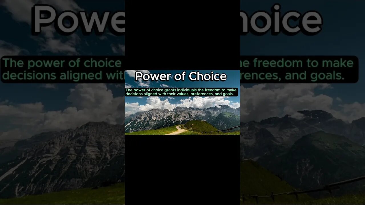 Power of Choice facts 👍💯 Choices are everywhere… Do you agree? Comment #shorts
