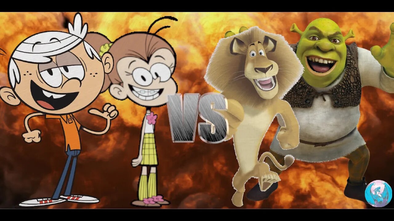 MUGEN - Request - Lincoln + Luan VS Alex the Lion + Shrek - See Description