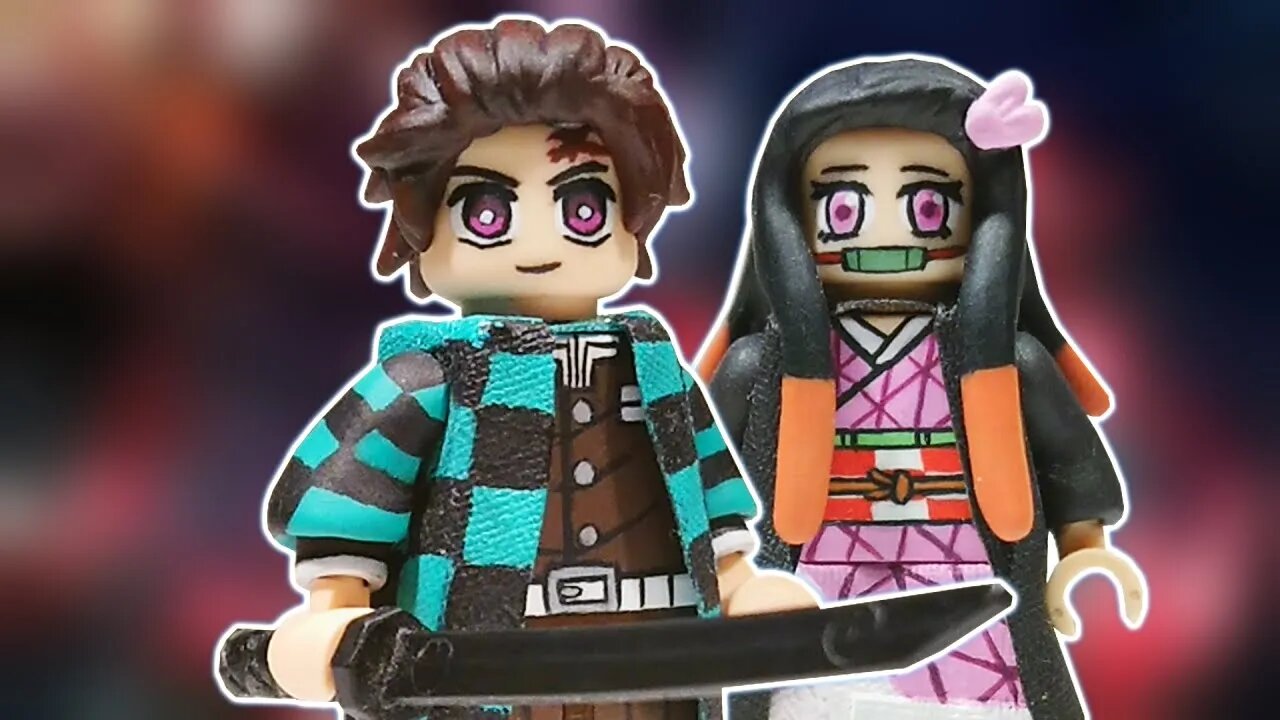 Demon Slayer Tanjiro & Nezuko Lego Custom Minifigures