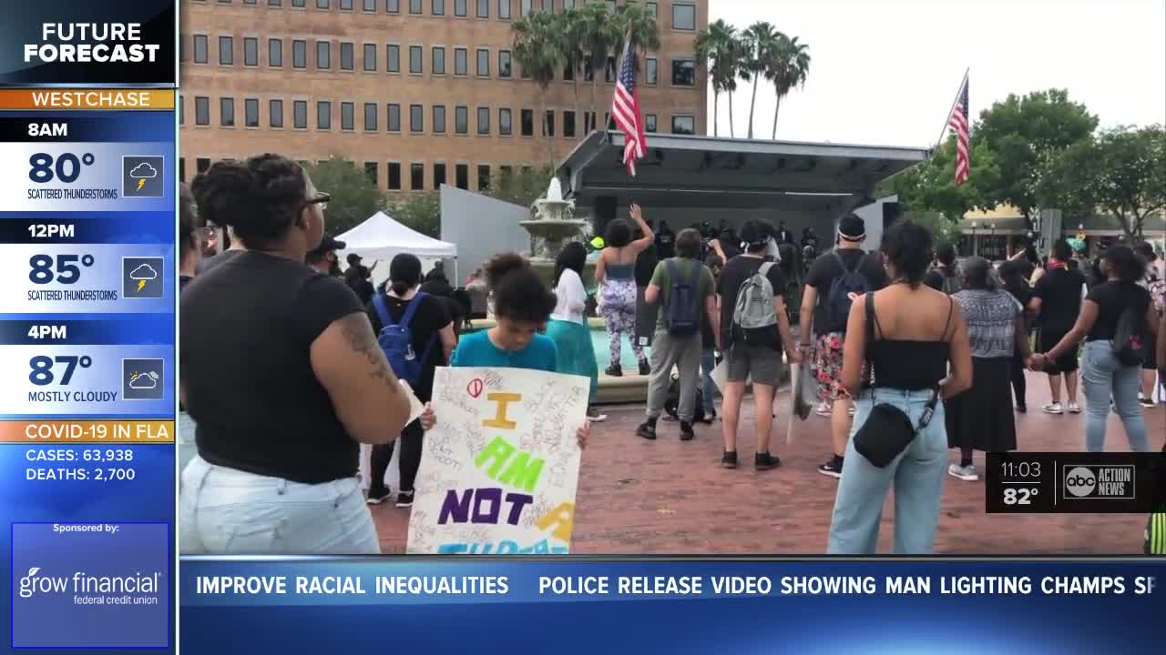 Large protest in Lakeland