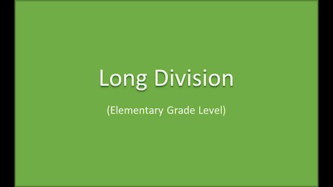 Math-Long Division