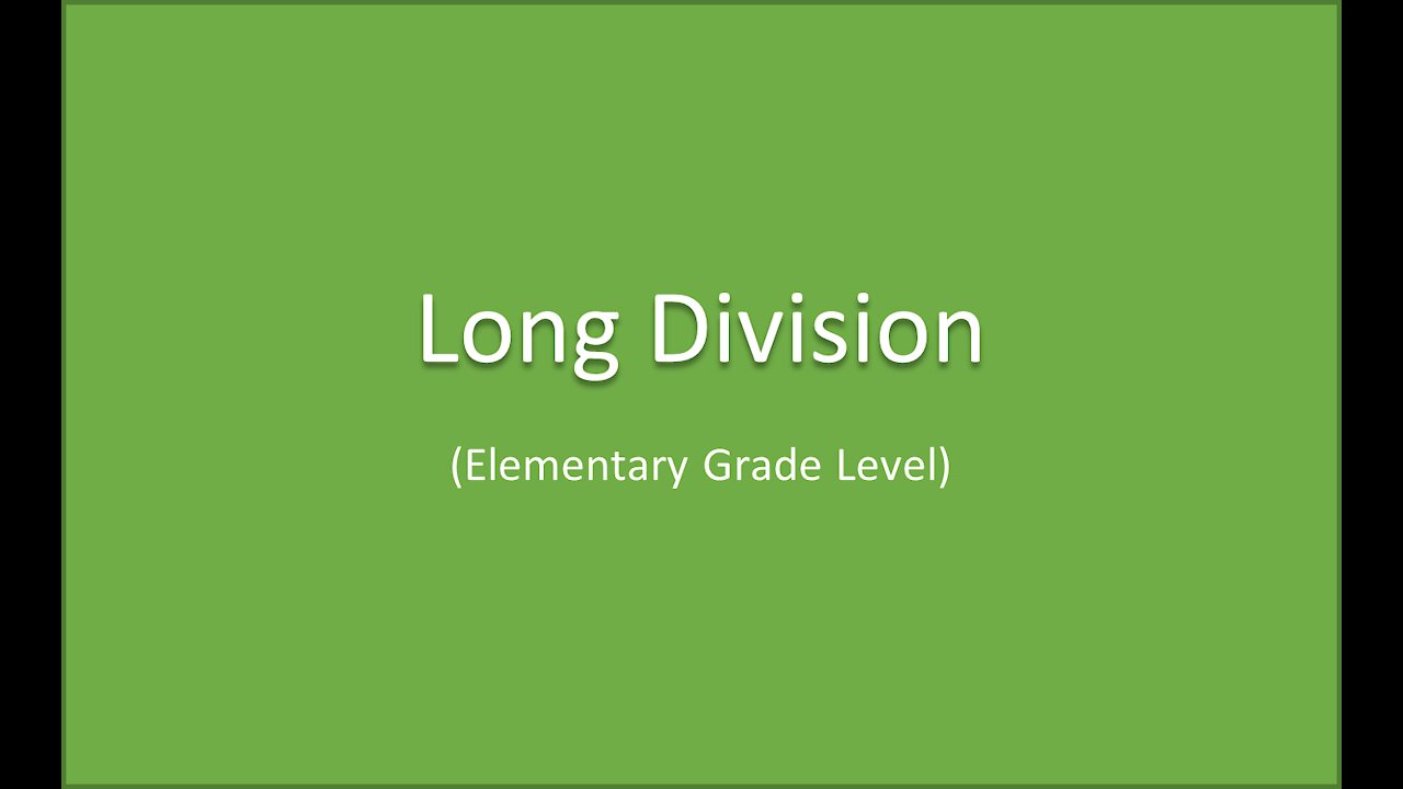 Math-Long Division