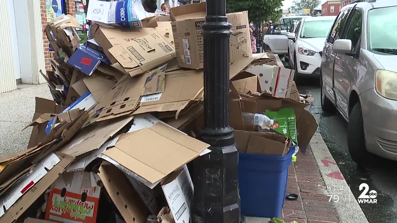 35 Baltimore neighborhoods recycling pileups after DPW crews were no shows